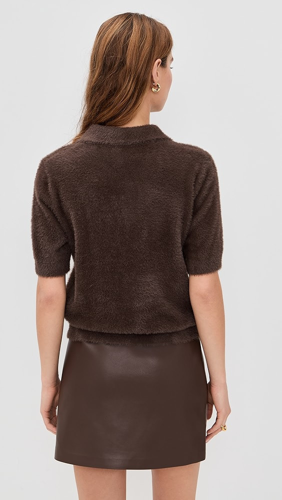 Fuzzy Short Sleeve Polo | Shopbop