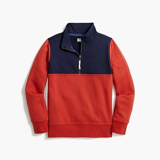 Boys' colorblock fleece half-zip pullover | J.Crew Factory