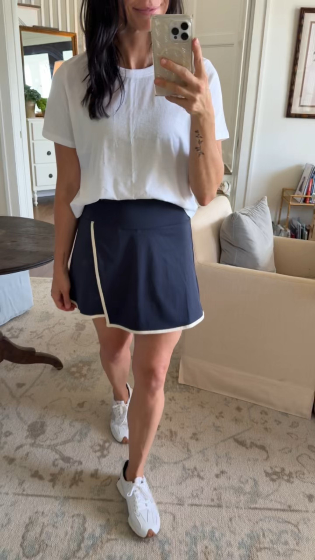 Tennis skirt outfit from Old Navy under $25! This skirt has built in shorts and feels so high quality! I’ll be wearing this athleisure look this spring! 

#LTKFindsUnder50 #LTKActive #LTKSaleAlert
