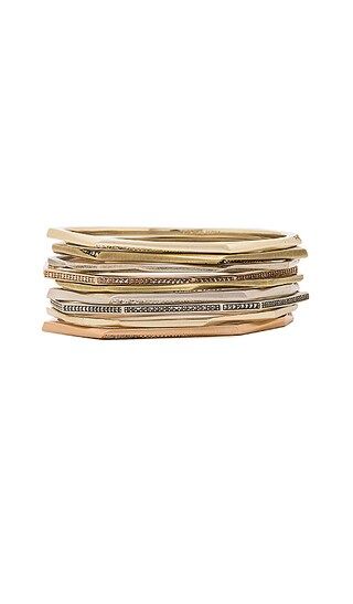 Kendra Scott Aubrey Set Of 9 Bracelet in Mixed Metal | Revolve Clothing