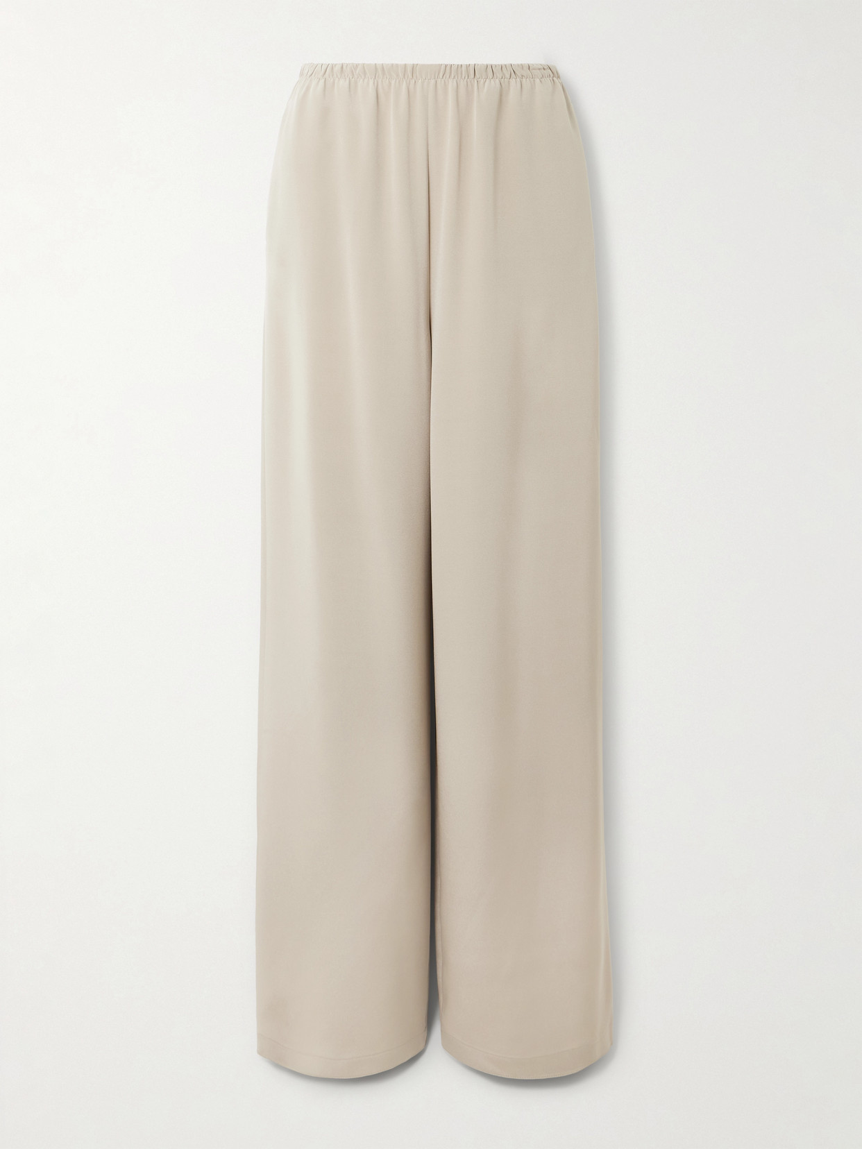 Max Mara - Stretch-silk Wide-leg Pants - Neutrals | NET-A-PORTER (US)