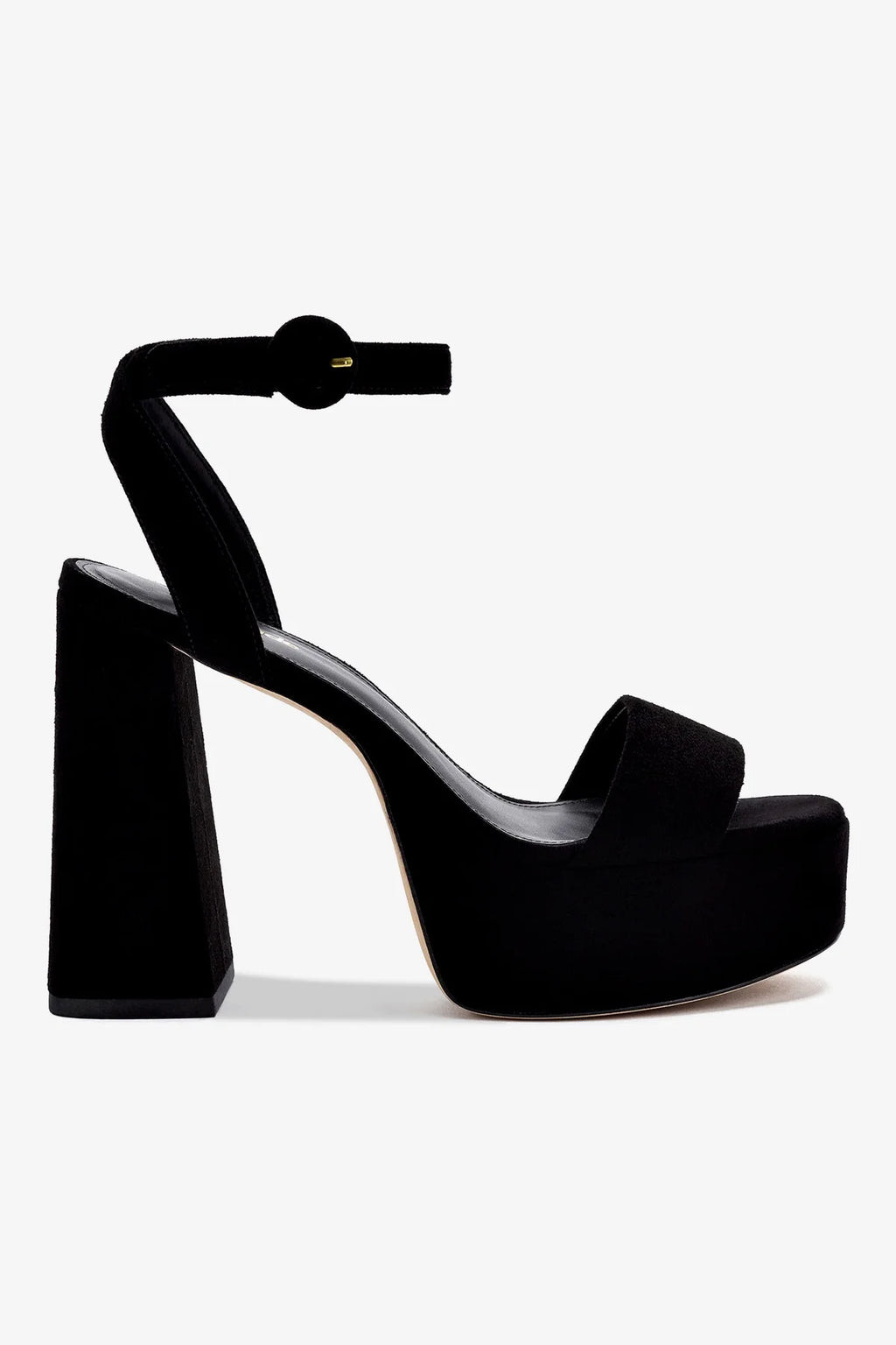 Dolly Sandal In Black Suede | Larroude
