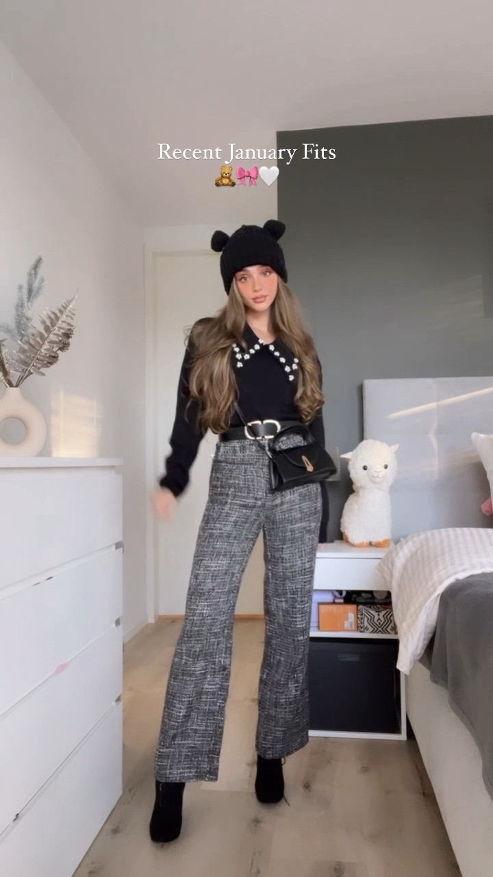 🛍️SHEIN DISCOUNT: MXsweetinstabella15 

💕Recent January Winter Fits💕

Women Minimalist Lace Up Side Zip Chunky Heeled Combat Boots, black pleated skirt, grey pleated skirt, black fleece tights, black dark grey off shoulder oversized sweater, Knot Cuff Flap Detail Shirt Dress, tweed office wear pants set, Black Knitted Hat With Thickened Ear Protection, Cute & Fashionable Cat Ear Design, Winter Warm Headgear For Women, Collar Pearl Detail Drop Shoulder Sweater, black knee high winter vegan leather boots, red mini bag, cross body black bag, 

#LTKfindsunder50 #LTKstyletip #LTKVideo