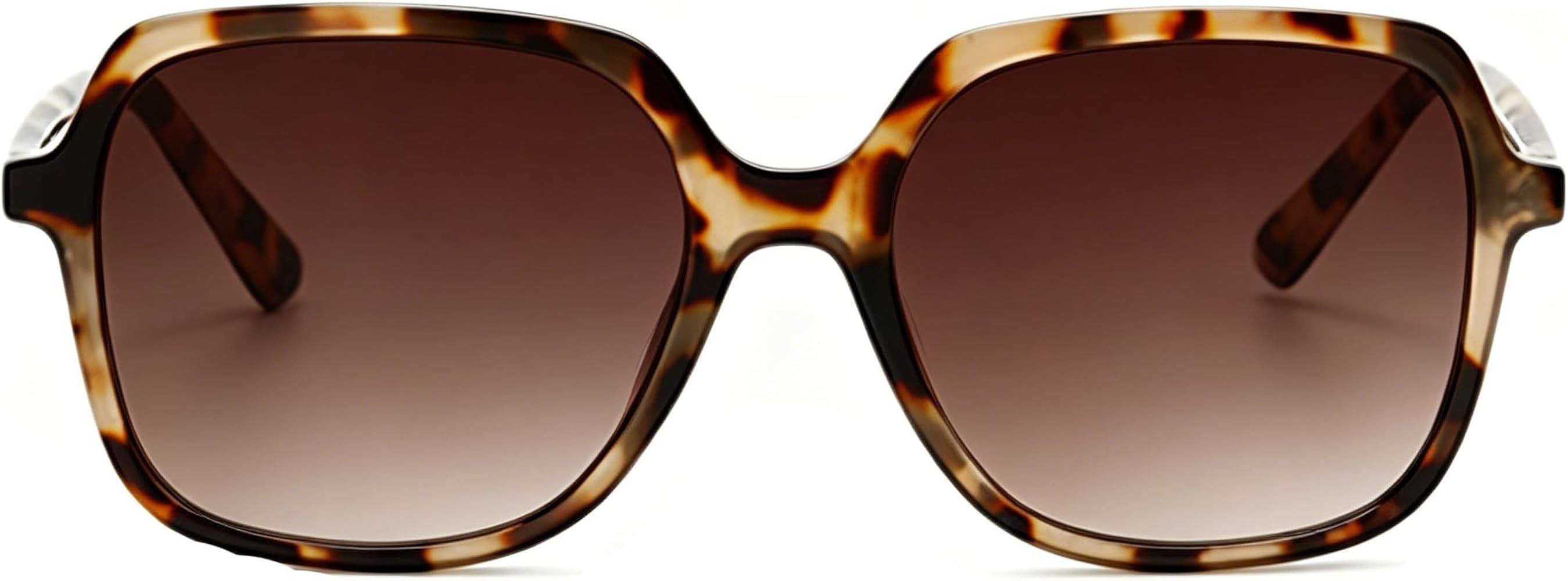 Kursan Trendy Square Tortoise Shell Sunglasses for Women Men | Amazon (US)