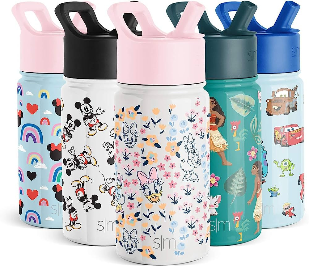 Simple Modern Disney Daisy Duck Kids Water Bottle with Straw Lid | Reusable Insulated Stainless S... | Amazon (US)