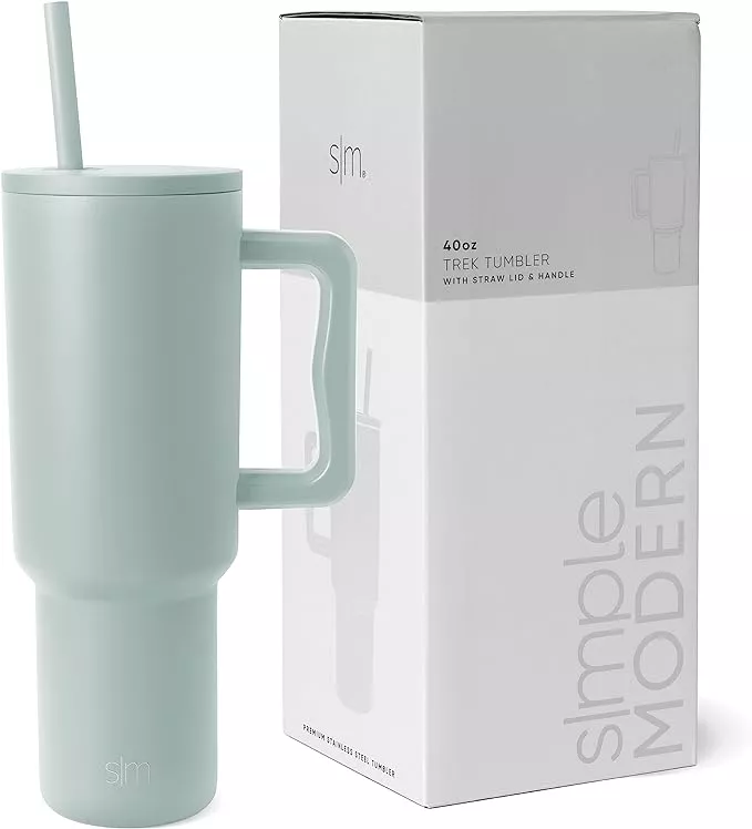 Simple Modern 20 fl oz Stainless Steel Classic Tumbler with Lid and  Straw|Retro Mint