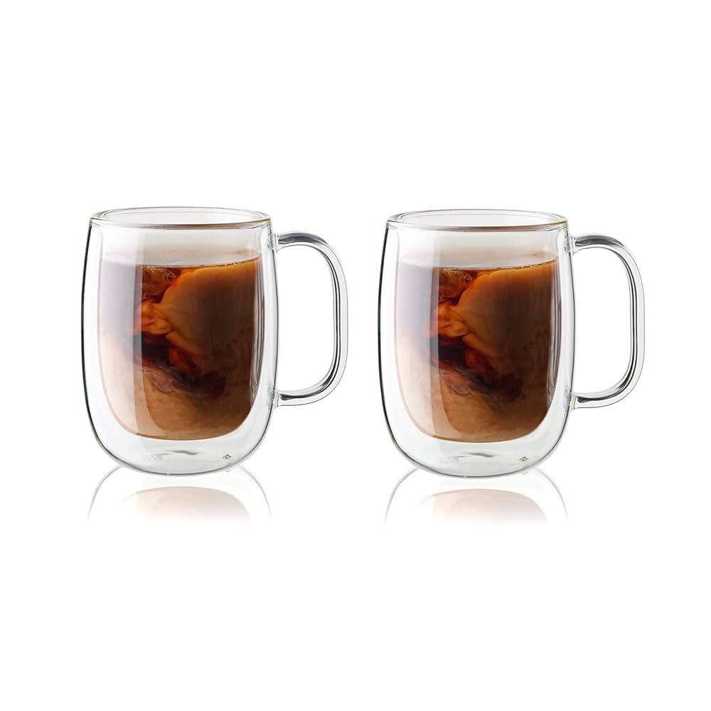 ZWILLING J.A. HENCKELS 39500-112 Sorrento Plus Double Wall Coffee Mug- 2 Piece Set, 355 ml, Glass | Amazon (CA)