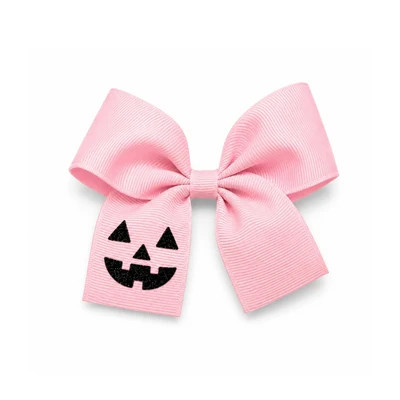 Jack-O-Lantern Hair Bow Pink / One-size | Maisonette
