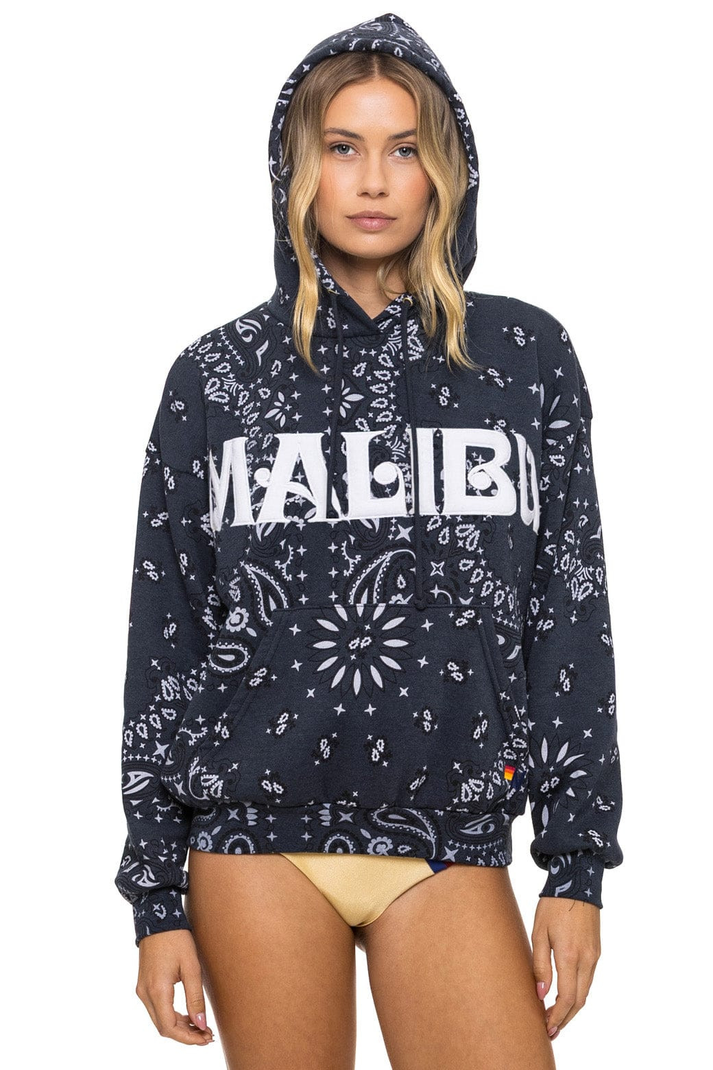 BANDANA MALIBU RELAXED PULLOVER HOODIE - CHARCOAL | Aviator Nation