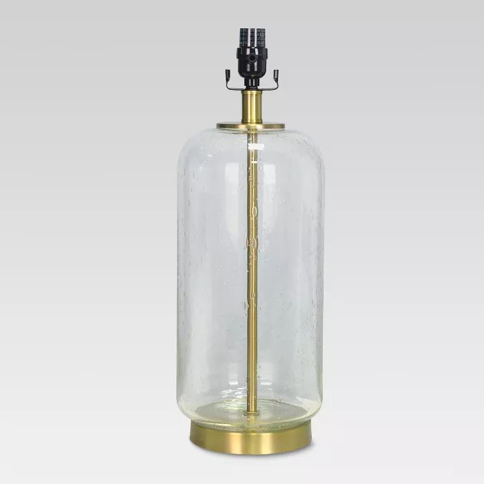 Bubble Glass with Brass Detail Large Lamp Base Clear - Threshold™ | Target