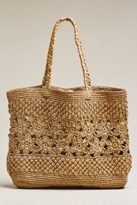 LoveShackFancy Sharlo Crochet Flower Tote Bag | Anthropologie (US)