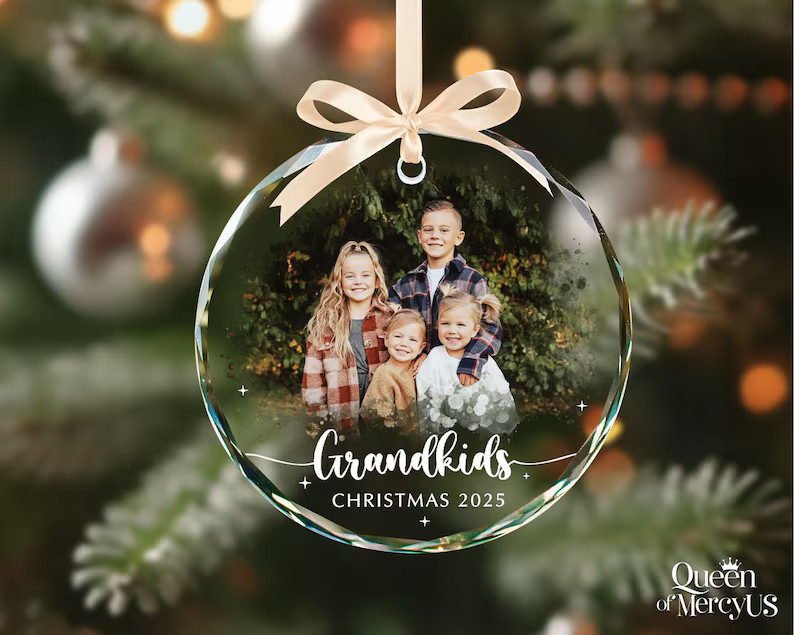 Personalized Grandkids Photo Ornament 2025, Family Portrait Ornament, Custom Photo With Grandkids... | Etsy (US)