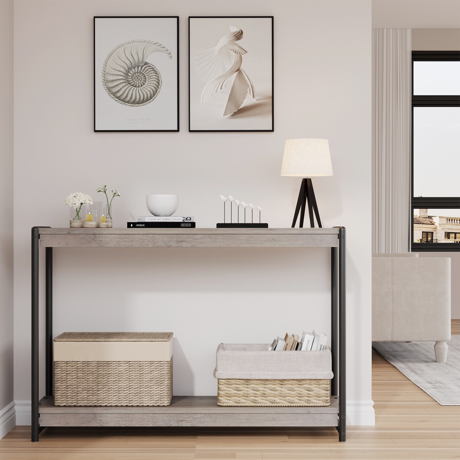 Console Tables, Industrial entryway Table, Narrow Sofa Table, Entrance Table | Bed Bath & Beyond