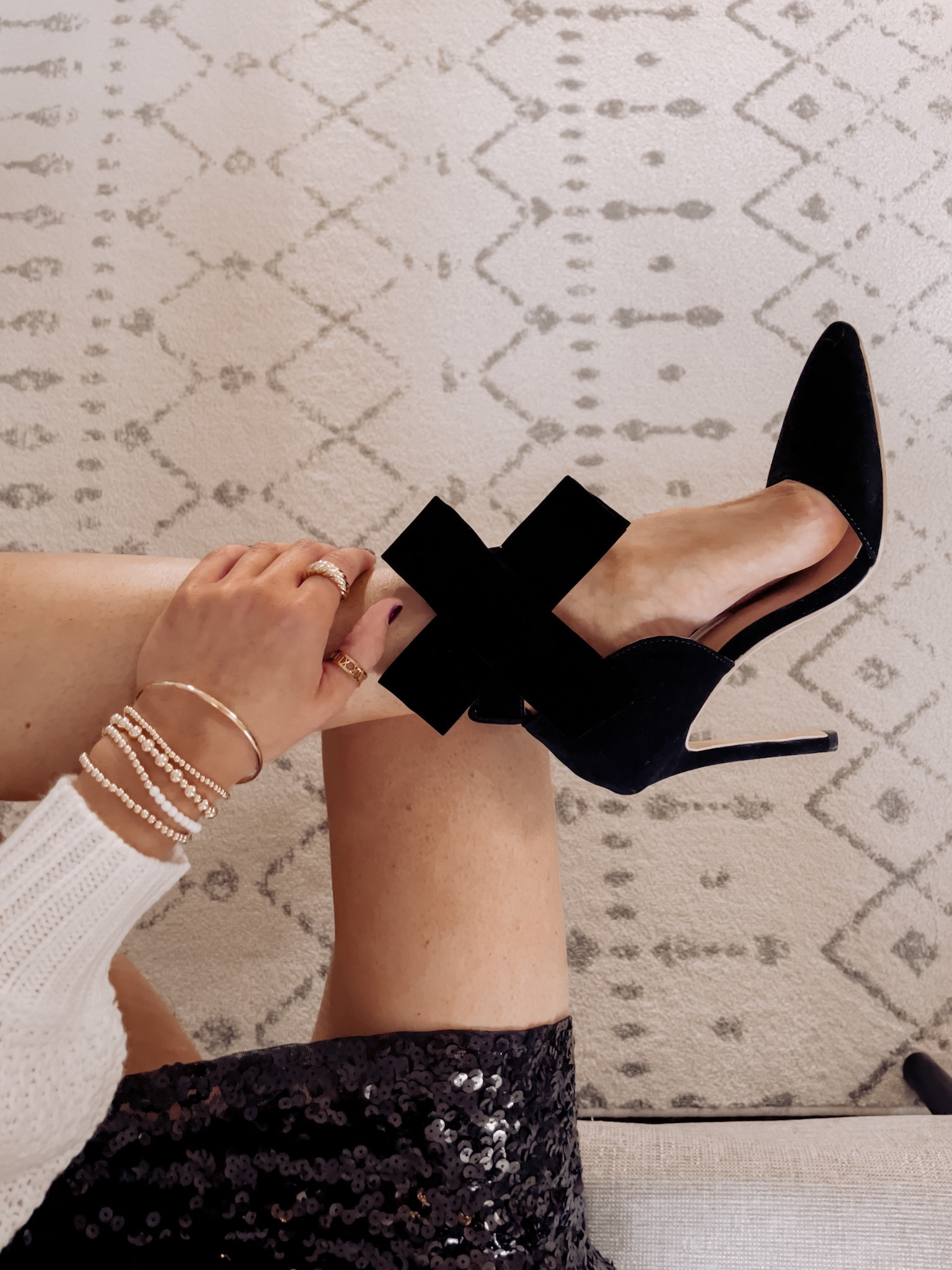 Love these holiday heels! They’re so cute with a removable bow makes these black suede heels perfect for all seasons but adds flare to all holiday outfits especially holiday dresses. Size down by half. 

Christmas dresses - Christmas party - Christmas party dress - Christmas shoes - Christmas heels

 New Year’s Eve outfit - NYE - New Year’s Eve dress - New Year’s Eve shoes - New Year’s Eve outfit idea 

#LTKHoliday #LTKSeasonal #LTKGiftGuide