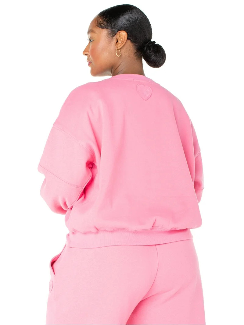 CHECK Celebrity Pink Women's Oversized Boyfriend Sweatshirt Celebrity Pink Women's and Women's Pl... | Walmart (US)