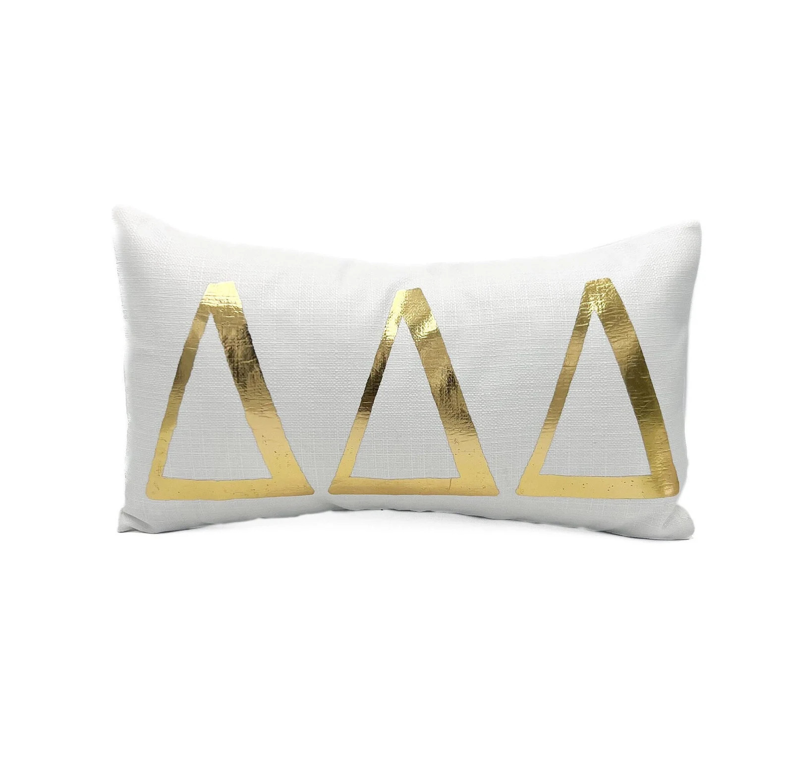 Gold Foil Tri Delta Lumbar Pillow || Sorority Pillow || Bid Day Gift || Greek Pillow - 230 - Etsy | Etsy (US)