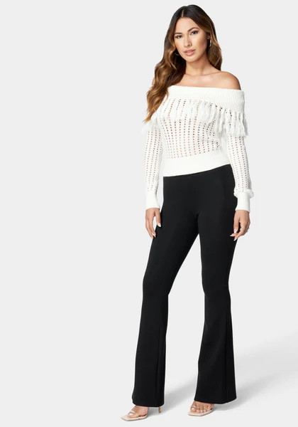 Flared Pull On Knit Pant | Bebe
