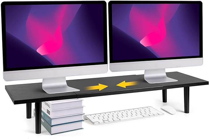 Across-Star Dual-Monitor-Stand-Riser-For-Desk Adjustable Length 32-40 Inch，Large Desktop Comput... | Amazon (US)