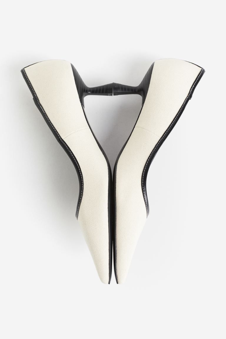 Canvas court shoes - Cream - Ladies | H&M GB | H&M (UK, MY, IN, SG, PH, TW, HK)