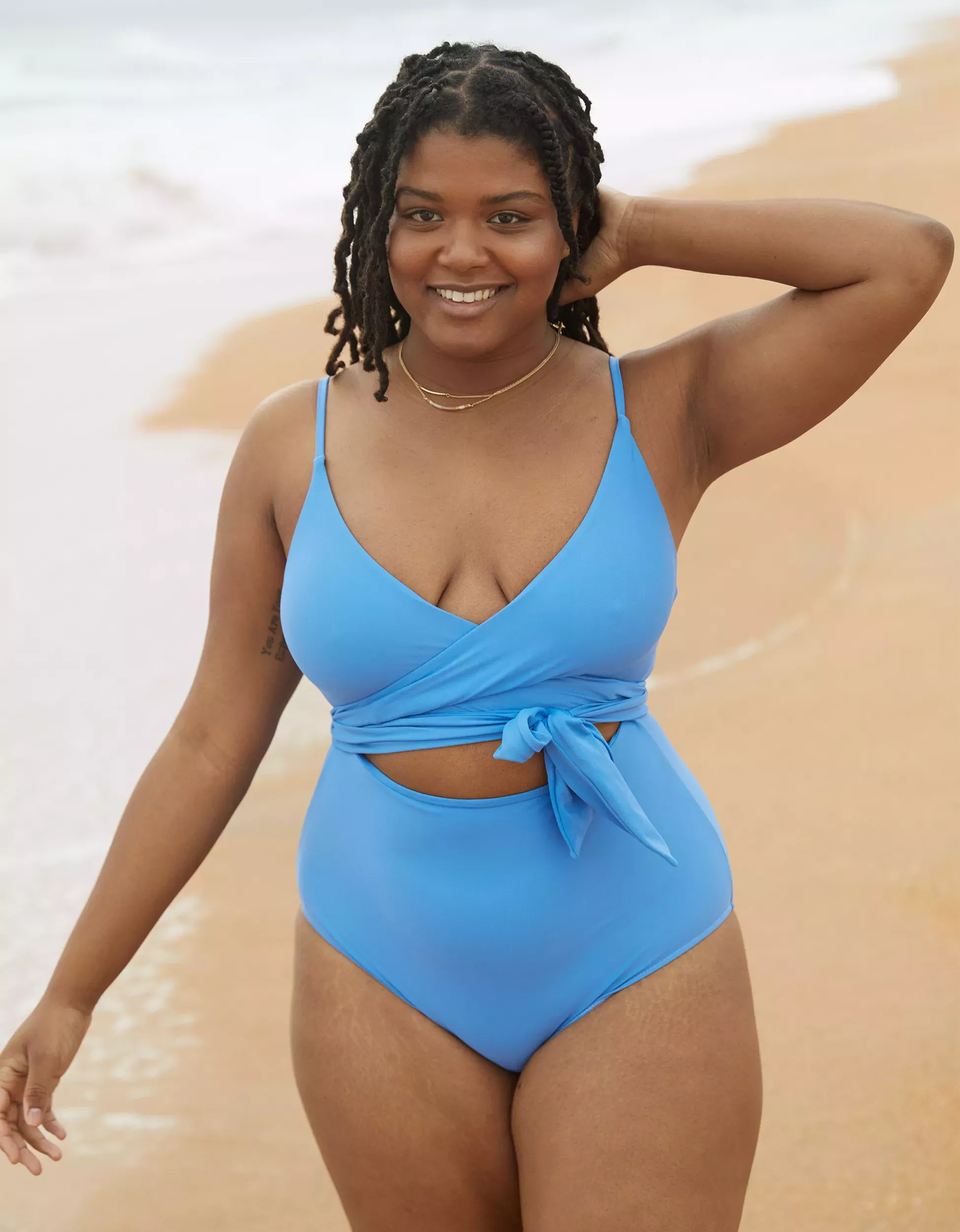 Aerie + Wrap One Piece Swimsuit