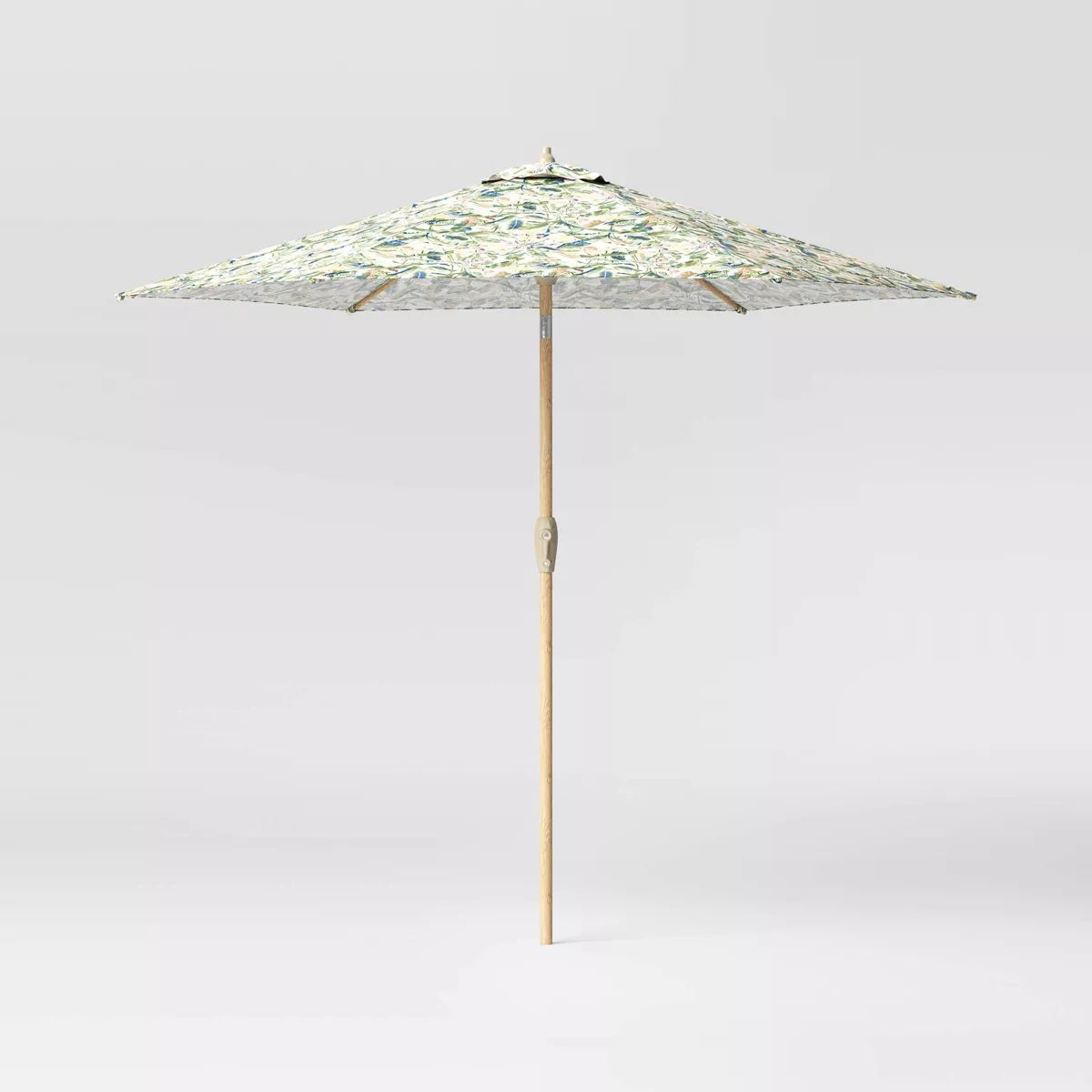 9' Round Outdoor Patio Market Umbrella with Light Wood Pole - Threshold™ | Target