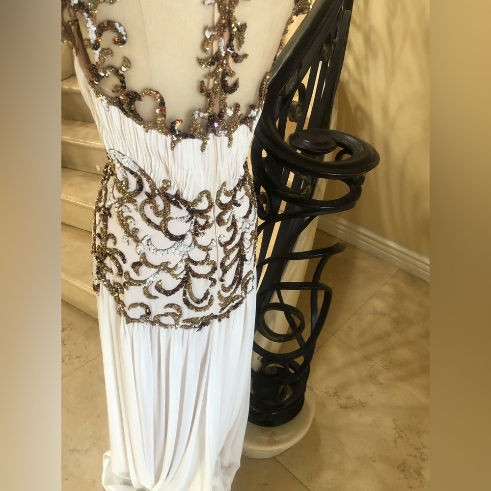 Mandalay gown size 10, Ivory with sequin details | Poshmark