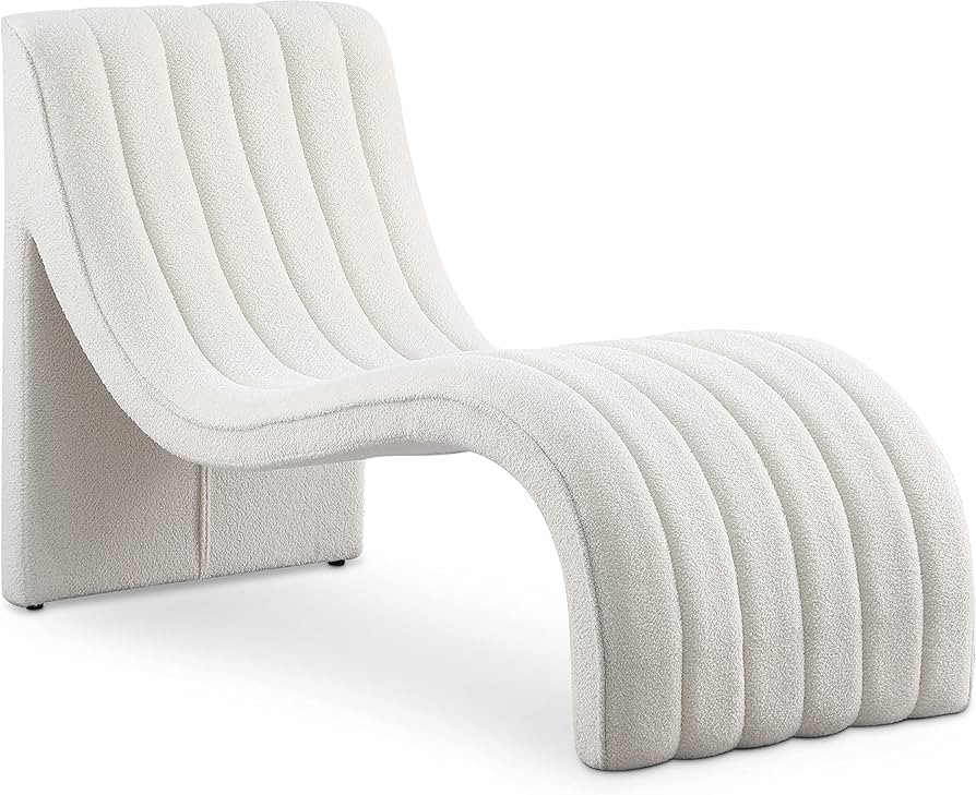 Meridian Furniture Orian Collection Modern | Contemporary Chaise with Soft Teddy Fabric, Deep Cha... | Amazon (US)