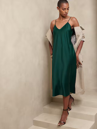 V-Neck Midi Dress | Banana Republic Factory