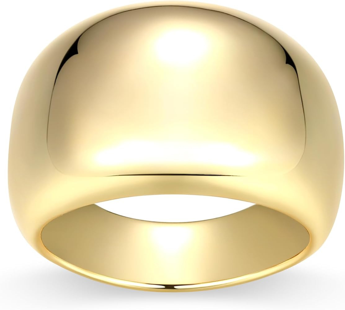 Amazon Essentials (Demi's Pick) Women's Dome Band Ring, Gold or Silver Plated | Amazon (US)