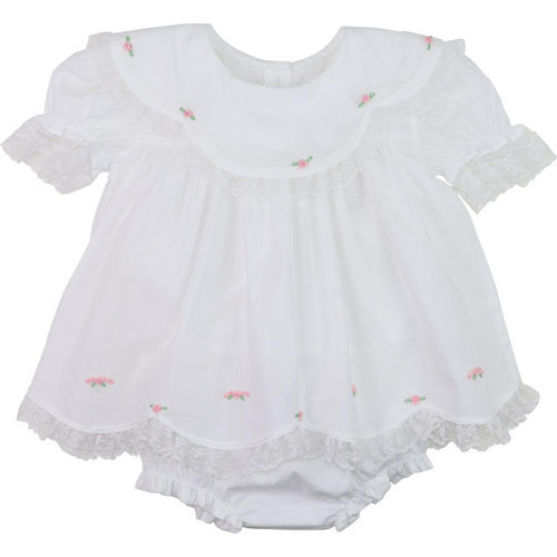 White Lace Rosette Diaper Set | Cecil and Lou