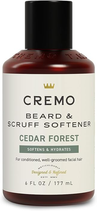 Cremo Cedar Forest Beard & Scruff Softener, Softens and Conditions Coarse Facial Hair of all Leng... | Amazon (US)