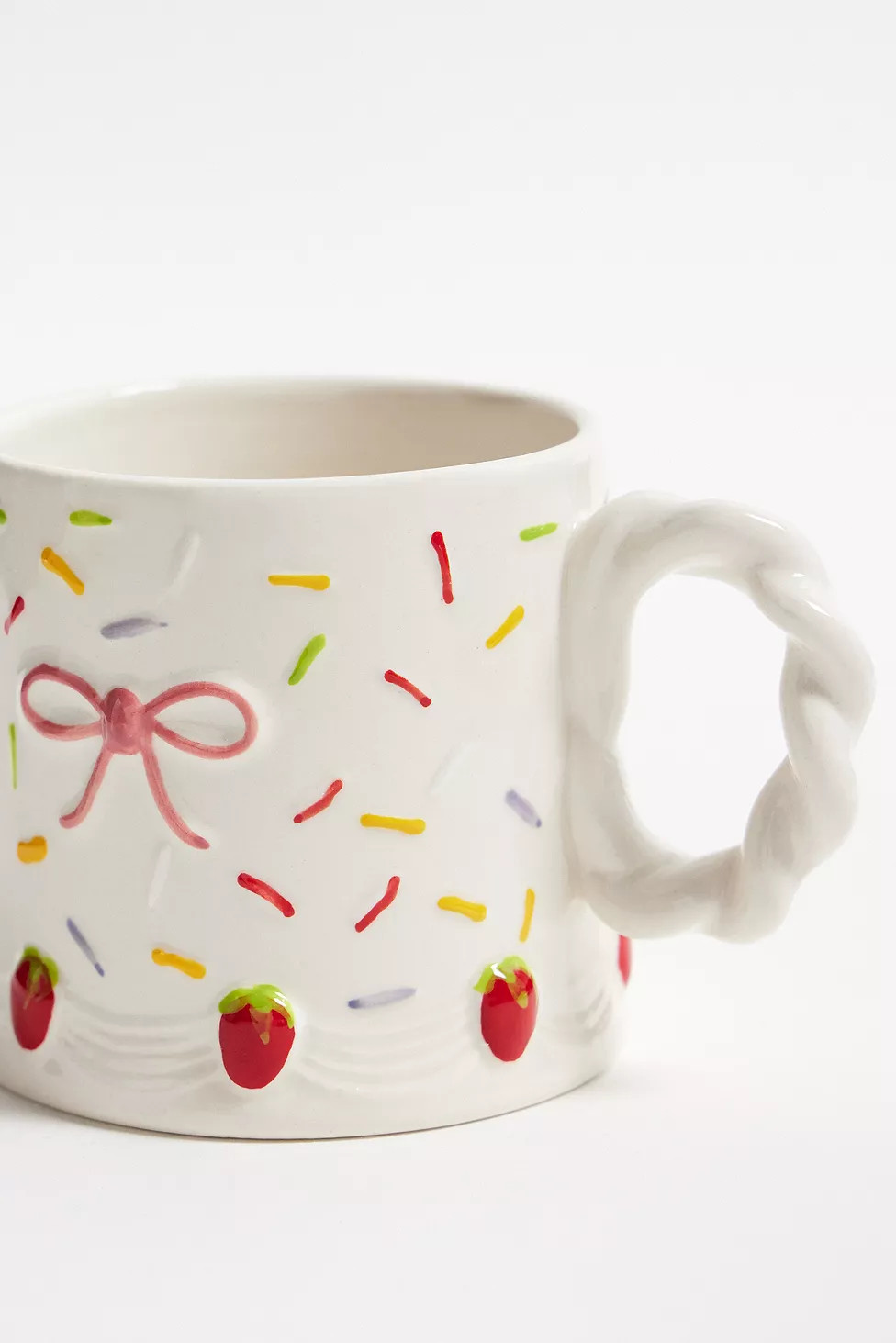 White Bow Cake Mug | Urban Outfitters UK
