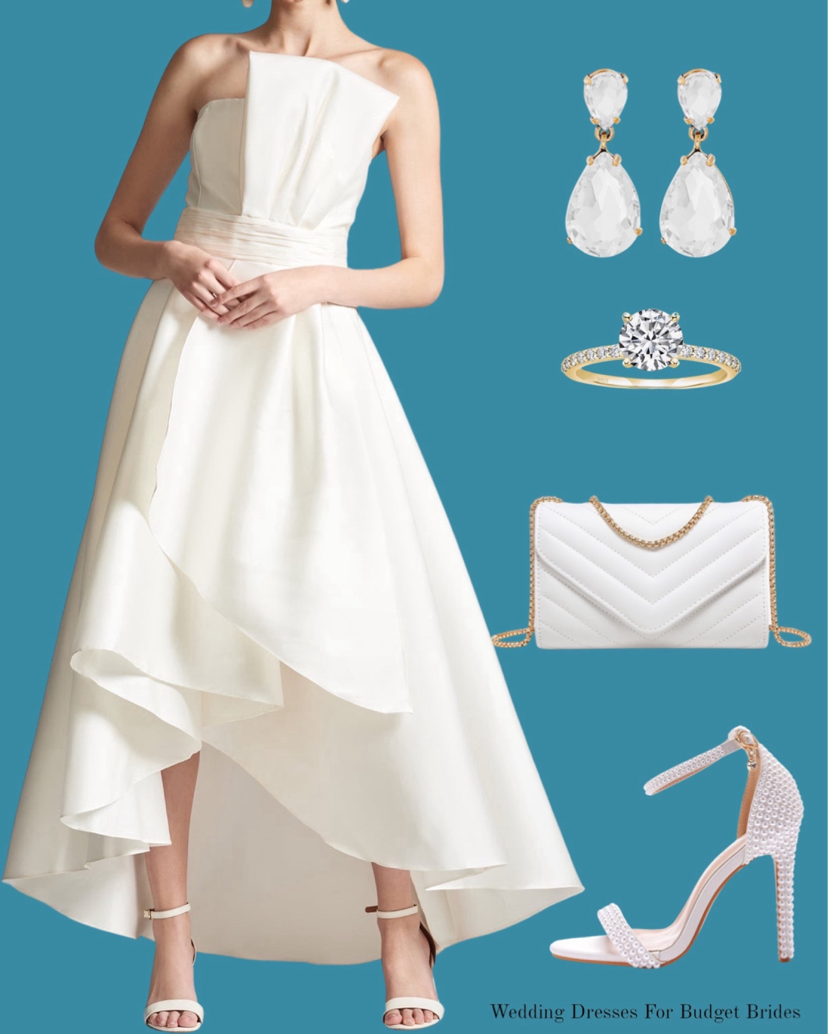 Affordable white high low wedding dress, wedding shoes, and bridal accessories for the bride to be.

Wedding dress. Wedding gown. Bridal dress. Bride dress. Bridal gown. Sachin and Babi dress. White dress. Wedding shoes. White wedding purse.

#LTKwedding #LTKSeasonal #LTKstyletip