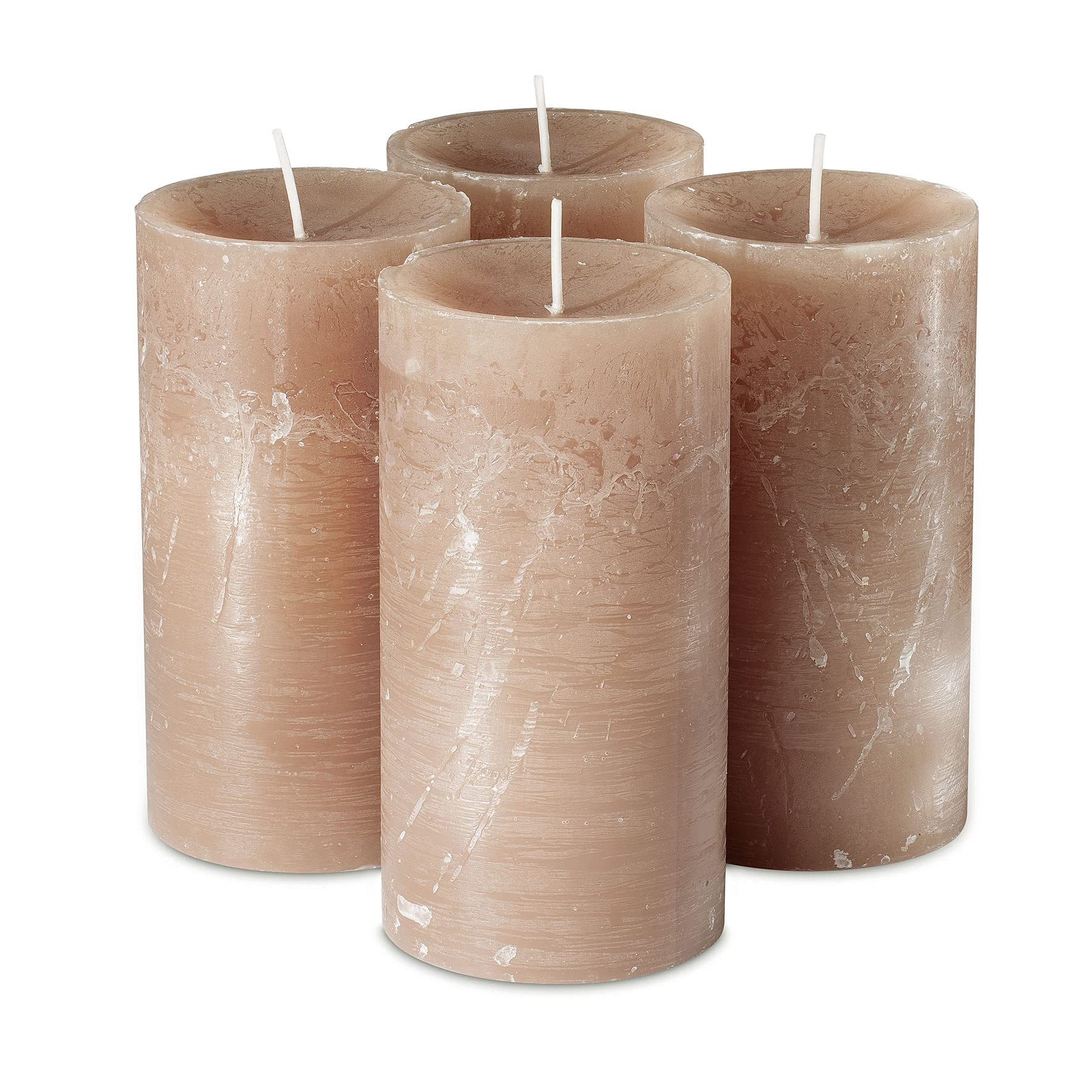 SPAAS Rustic Beige Pillar Candles - 2.7" X 5" Decorative Candles Set of 4 - Clean Burning and Dri... | Amazon (US)