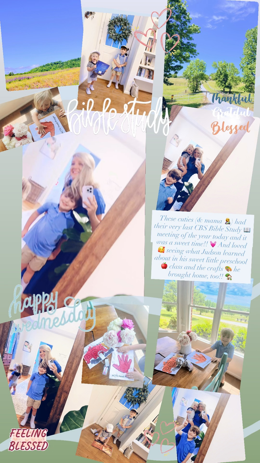 These cuties (& mama 🤱) had their very last CBS Bible Study 📖 meeting of the year today and it was a sweet time!! 💓 And loved 🥰 seeing what Judson learned about in his sweet little preschool 🍎 class and the crafts 🎨 he brought home, too!! 🏡 