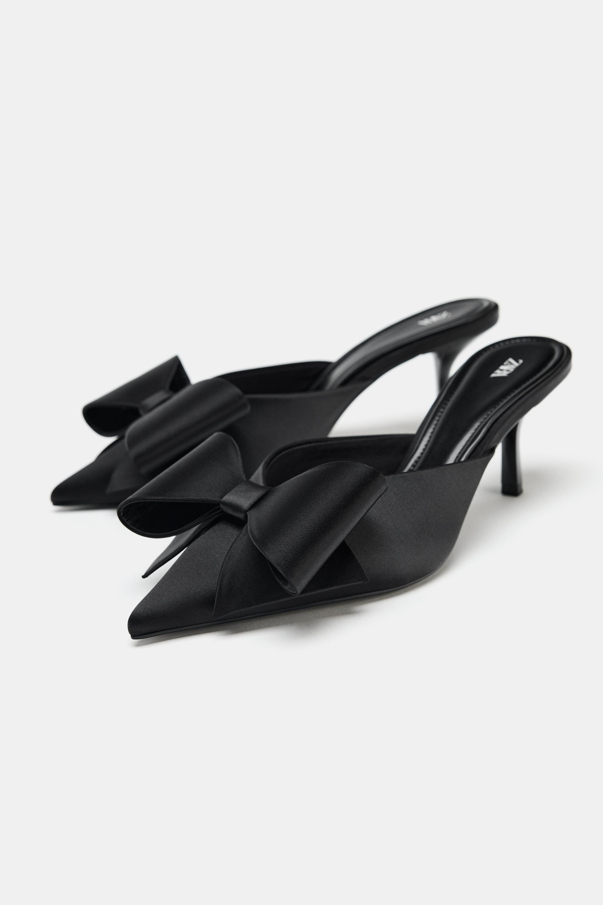 BOW HIGH-HEEL MULES | Zara UK