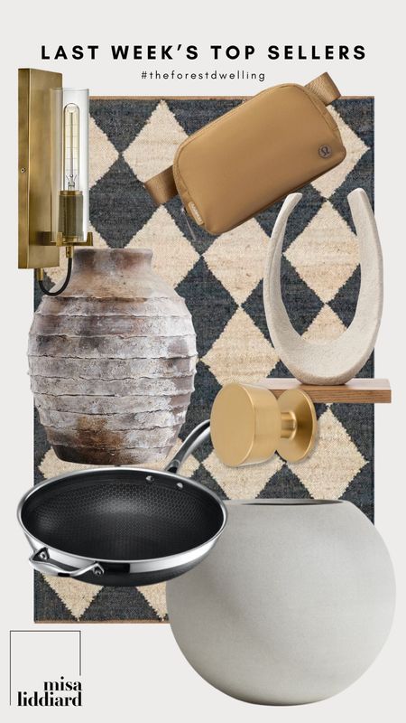 Sharing the top sellers from last week. The Hexclad cookware is such a game changer in the kitchen, the quality is amazing. The Sergio Object is one of my personal favorites for shelf decor. This checkered jute rug is what I have in my closet and it works great for the space.

#LTKStyleTip #LTKHome