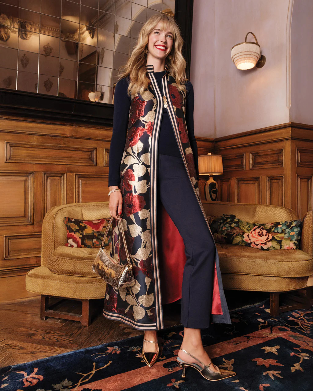 Susie Jacket - Floating Floral Jacquard | Frances Valentine