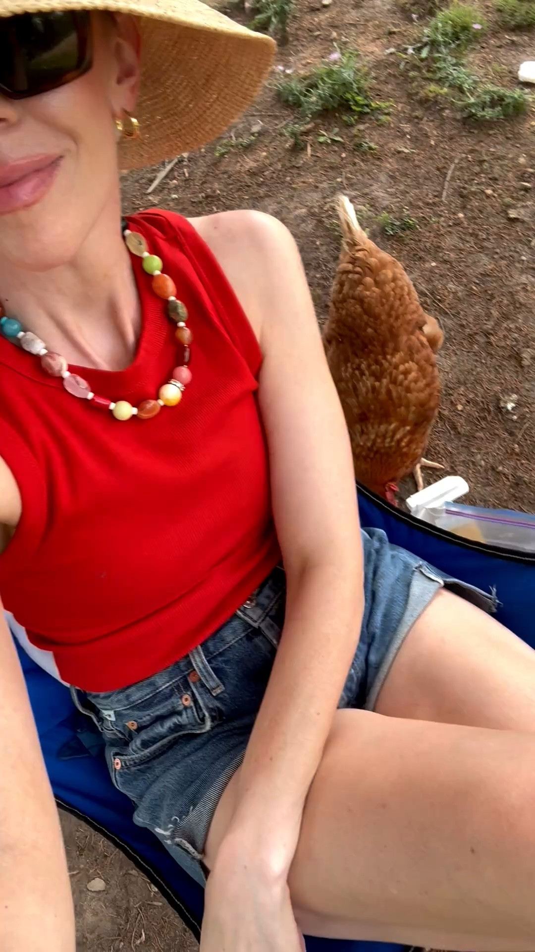 Casual summer outfit hanging with my chickens 🐓

#LTKSeasonal #LTKSaleAlert #LTKOver40