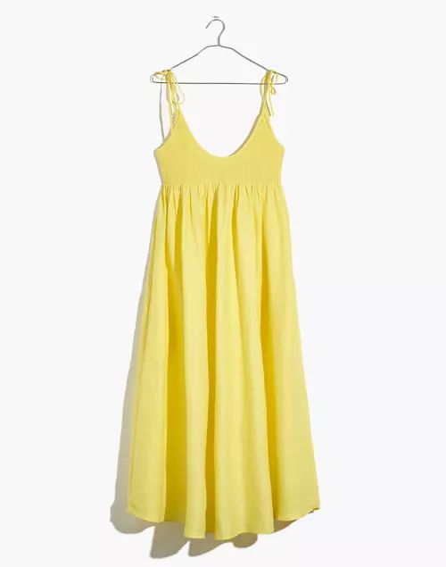 Madewell x Solid & Striped® Linen Riley Cover-Up Maxi Dress in Lemonade | Madewell