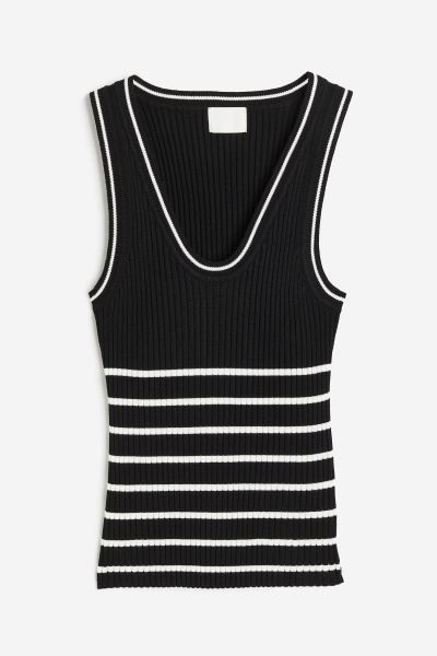 Rib-knit vest top | H&M (UK, MY, IN, SG, PH, TW, HK)