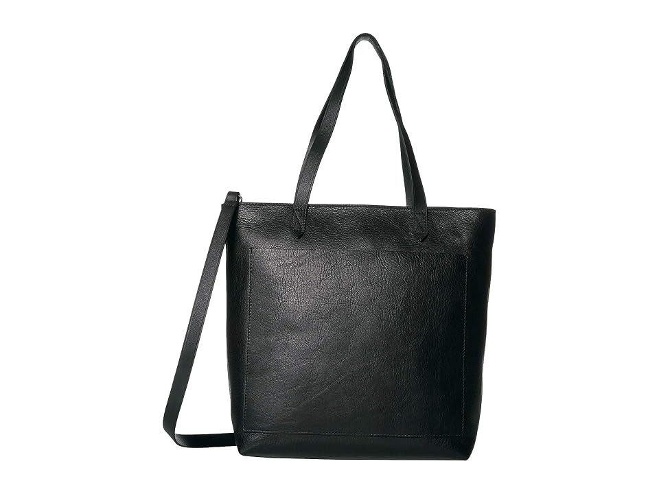 Madewell The Zip-Top Medium Transport Tote (True Black) Handbags | Zappos