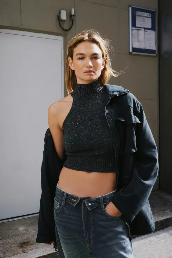 HALTER WOOL TOP | Zara Canada