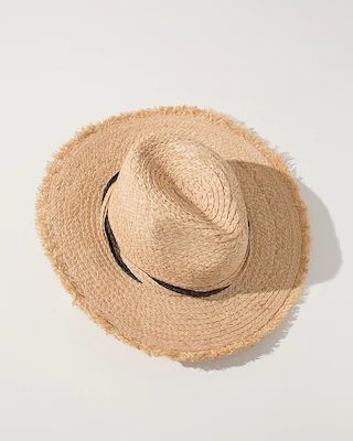 Black Trim Straw Sun Hat | Chico's