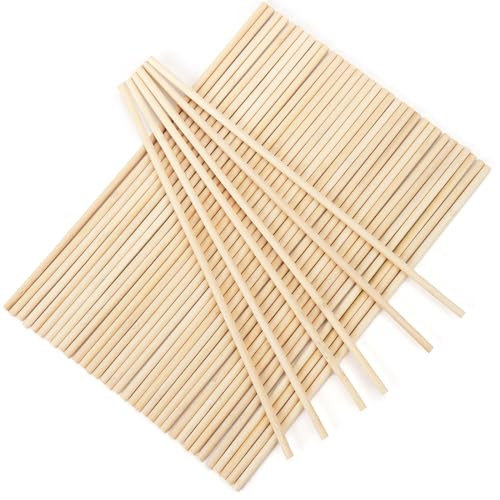 50Pcs Wooden Dowel Rods 1/4 x 12 Inch Wood Sticks for Crafts, Precut Wooden Rod Sticks Natural Wo... | Amazon (US)