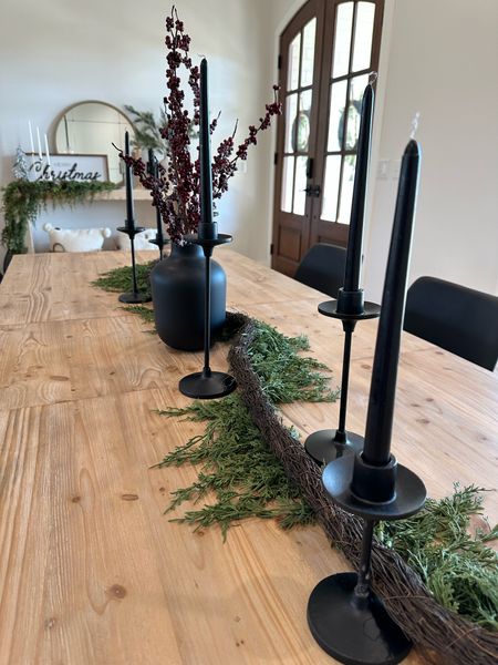 Simple, elegant, moody. I think that’s my Christmas theme this year. What would you call it?! 
I’m being drawn to lots of blacks, dark greens and burgundy colors. 
.
.
#diningroom #diningroomtable #diningroomdecor #diningroomtabledecor #christmasdiningdecor #moodychristmas #christmasdecor #christmastable #christmastablescape #christmastablesetting #christmastabledecor #tablesetting #tablescape #tabledecor #tablescapes 

#LTKHoliday #LTKSeasonal #LTKhome