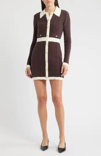 Long Sleeve Cable Stitch Sweater Dress | Nordstrom
