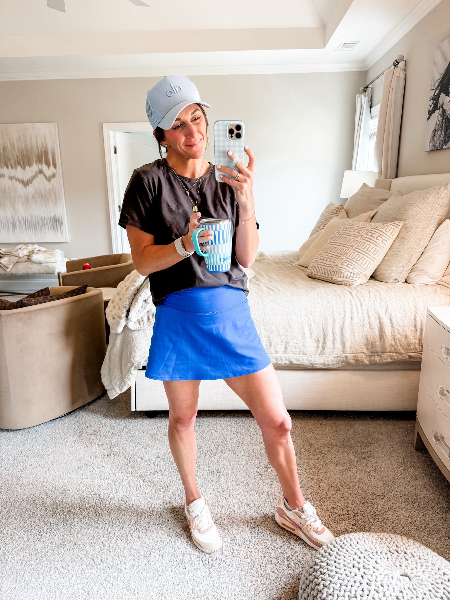 Shop outfit here

Tee is Essential tee from Athleta-color is sold old, white has a few sizes. Linked similar options too

Skirt is CRZ yoga. Biker shorts with pockets under

Shoes are Nike air max - 8.5-I go up 0.5 in Nikes. 

Hat, necklaces and wick mug also linked

Loopy is 10% off with code: watsonansley10

Outfit | ootd | mom fit | skirt | skort | yoga | shoes | sneakers | Nikes | hat | alo yoga | cross necklace | electric picks | tiny tags | loopy phone case | trucker hat | tee | active | mom life | athlete | athleisure | comfy | cute | daily | sale

#LTKmomlife #LTKSaleAlert #LTKActive
