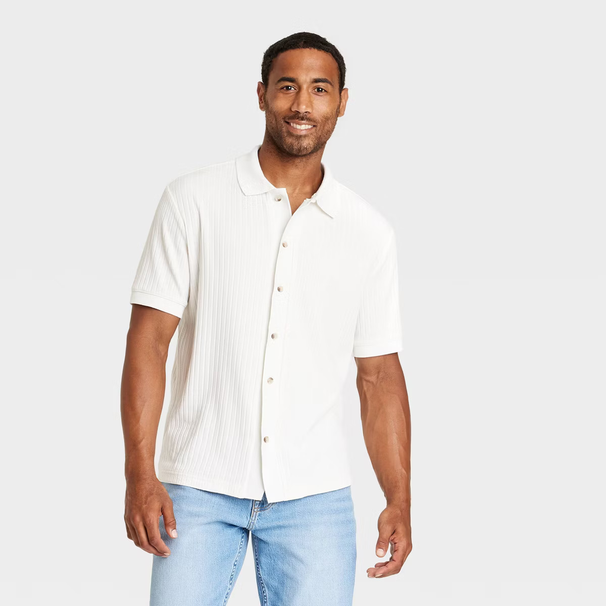 Men's Full Button Polo Shirt - Goodfellow & Co™ | Target