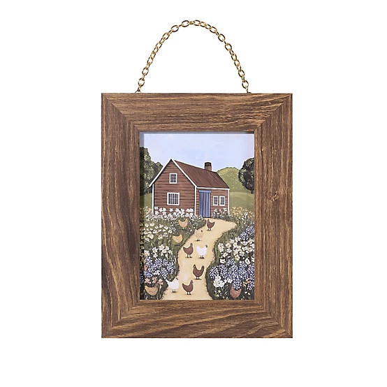 Red Shed  Farmhouse Print Chickens Framed Wall Art, 11.25 in. | Tractor Supply
